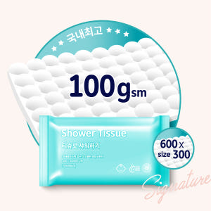 물없이 샤워하는 일회용 바디 샤워티슈 대형 물티슈 프레시, 평량 100g... 솔직 후기 | 피부 타입별 분석 - 상품 이미지 2