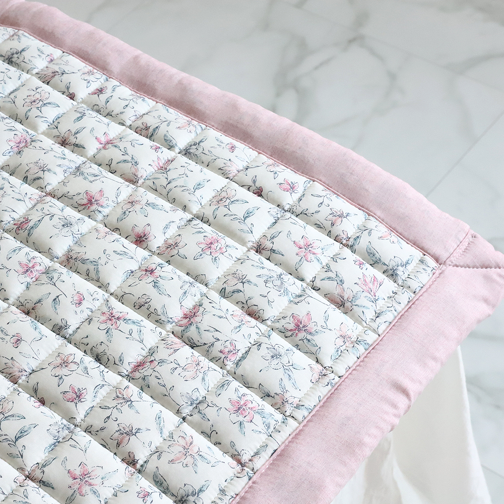 부드러운침대패드 로얄홈 플라워패턴 하니 미끄럼방지 패드