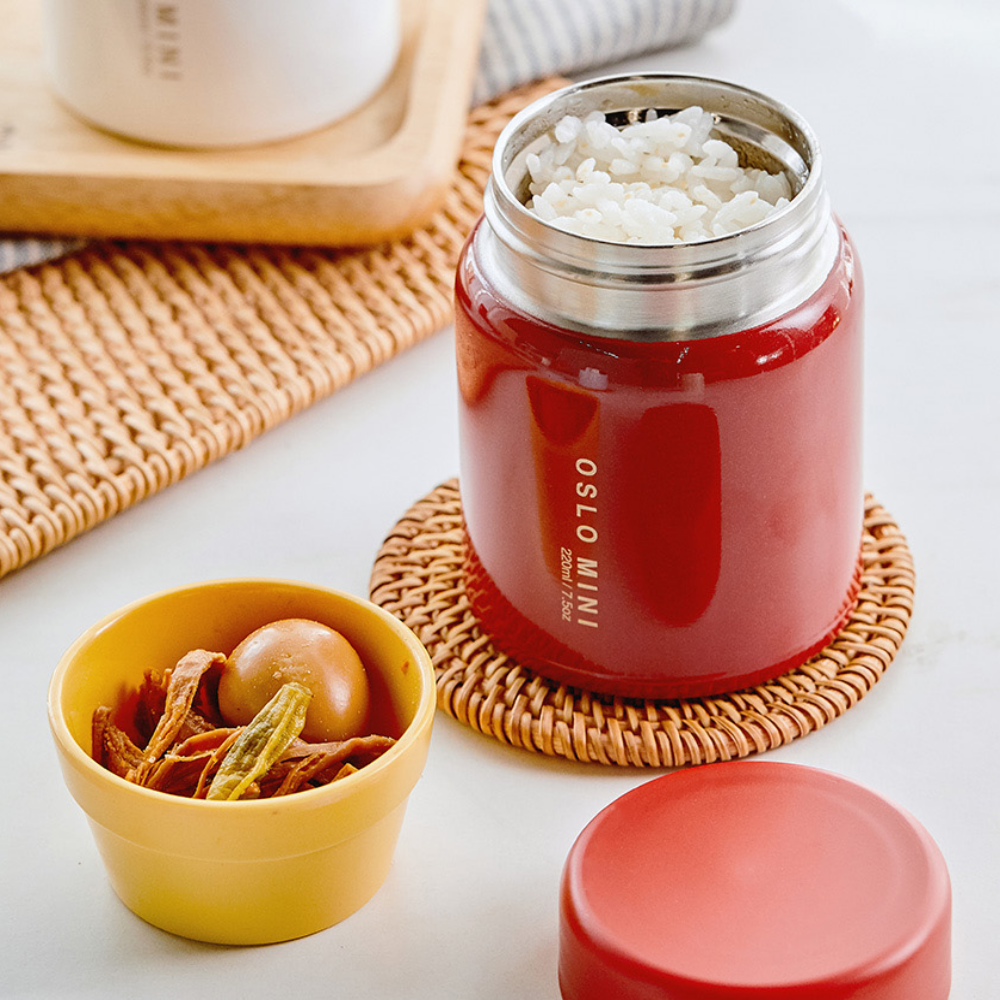 오슬로 보온 도시락 미니 푸드자 죽통 스텐 통 이유식 280ml, 화이트 - 상세 이미지 2