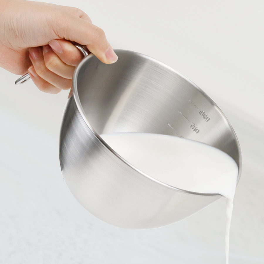 국산 304 스텐 손잡이 믹싱 계량컵 3종세트 (500ml/750ml/1200ml) - 상세 이미지 4