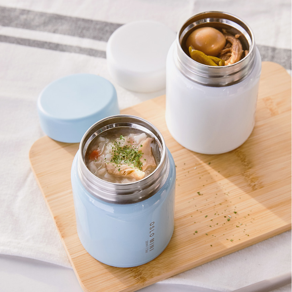 오슬로 보온 도시락 미니 푸드자 죽통 스텐 통 이유식 280ml, 화이트 - 상세 이미지 3