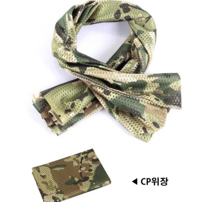 밀리터리 스카프 에스닉 카모플라쥬 군대 군인 장교 강철부대 남자 여름 스카프 코디 여름용 - 상세 이미지 2