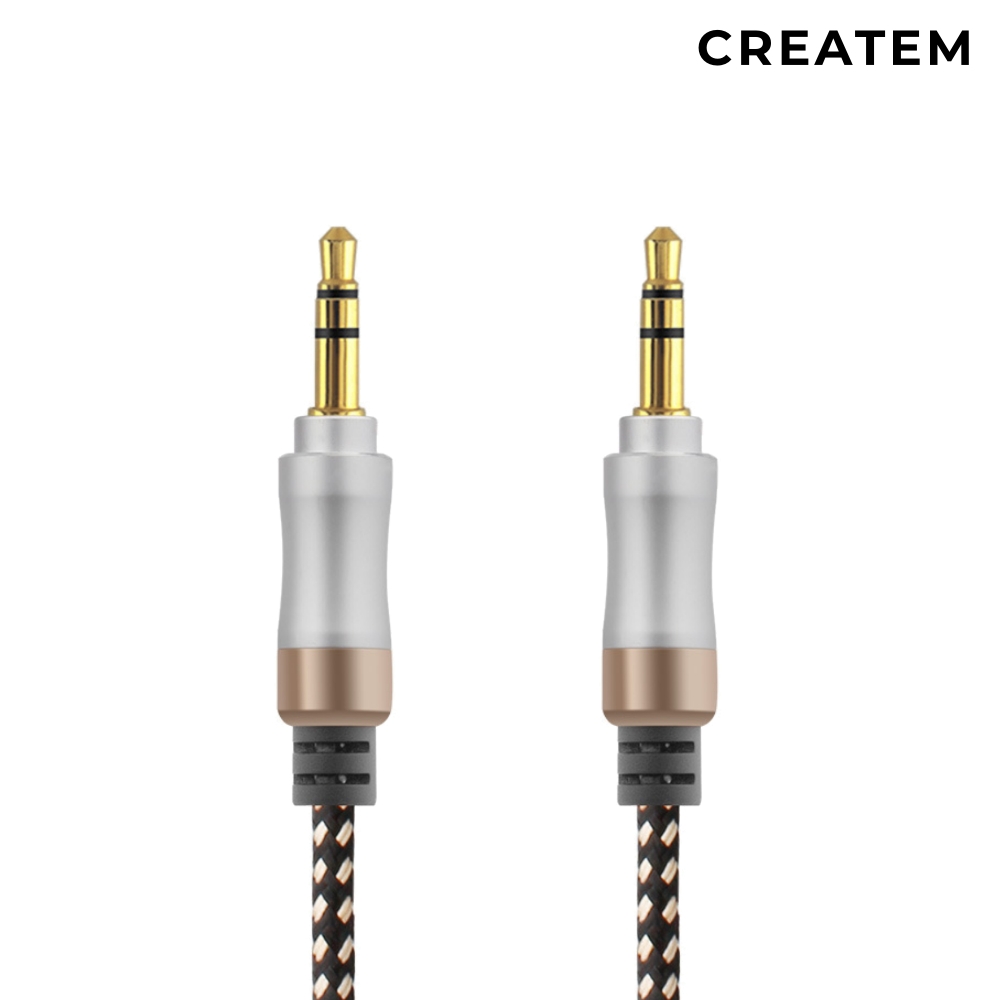 HiFi 고음질 편조 AUX 케이블 (스피커연결 스테레오 억스선/옥스선) 1m, 1개