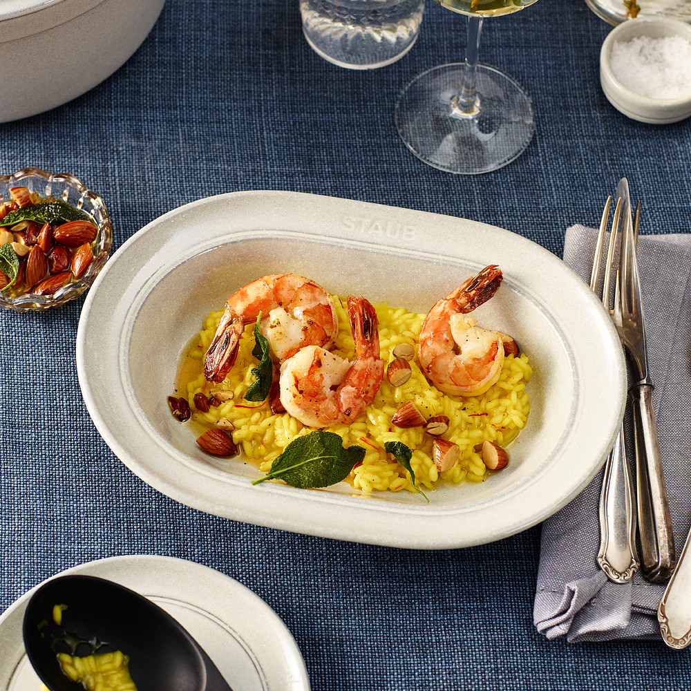 ST40508-030 스타우브 커리 플레이트 화이트 트러플 25cm