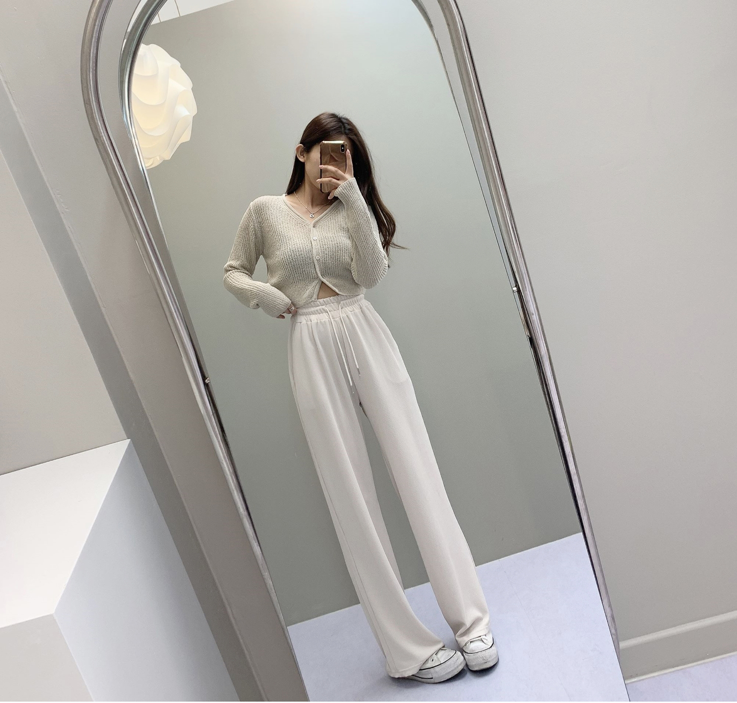 레모나 Y넥 베이지 가디건 [무료배송] 상세 이미지 13