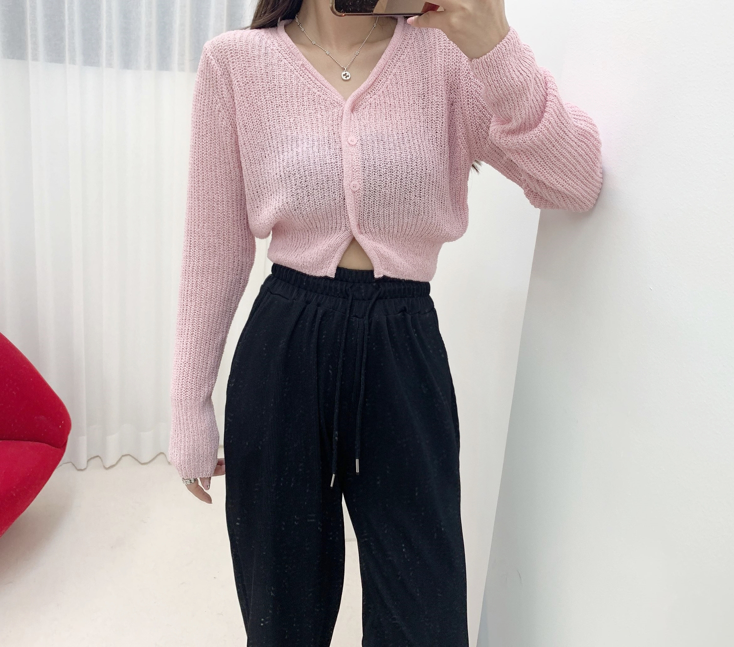 레모나 Y넥 베이지 가디건 [무료배송] 상세 이미지 31