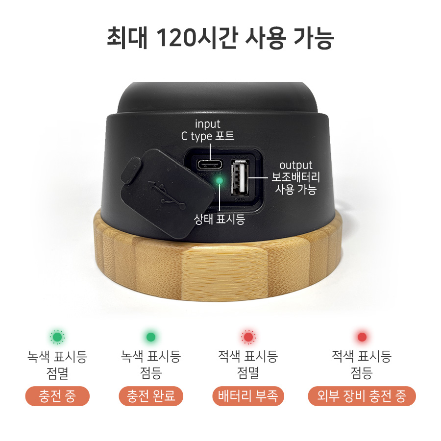 브리즈문 감성 캠핑 LED 랜턴 조명 등 램프 호롱불 배터리 미포함 - 상세 이미지 3