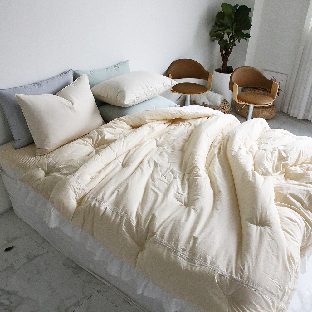 신혼차렵이불 송화침장 호텔식 포플린 고밀도 까사 사계절이불