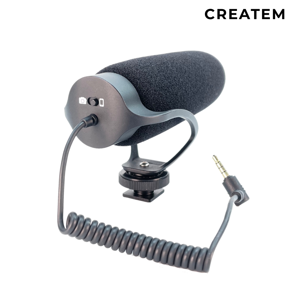 샷건 브이로그 마이크 - 유튜브 방송용 스마트폰 카메라 마이크 / 개인방송마이크