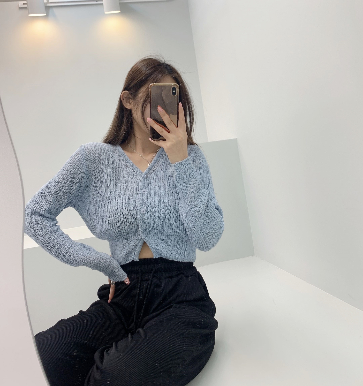 레모나 Y넥 베이지 가디건 [무료배송] 상세 이미지 38