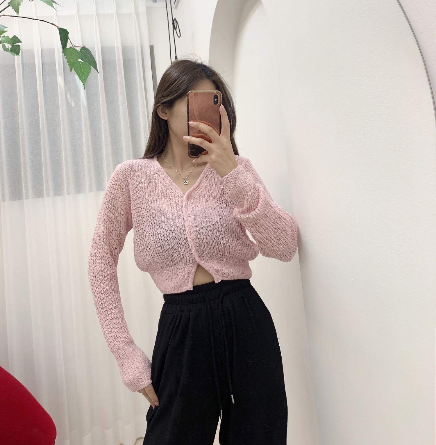 레모나 Y넥 베이지 가디건 [무료배송] 상세 이미지 30