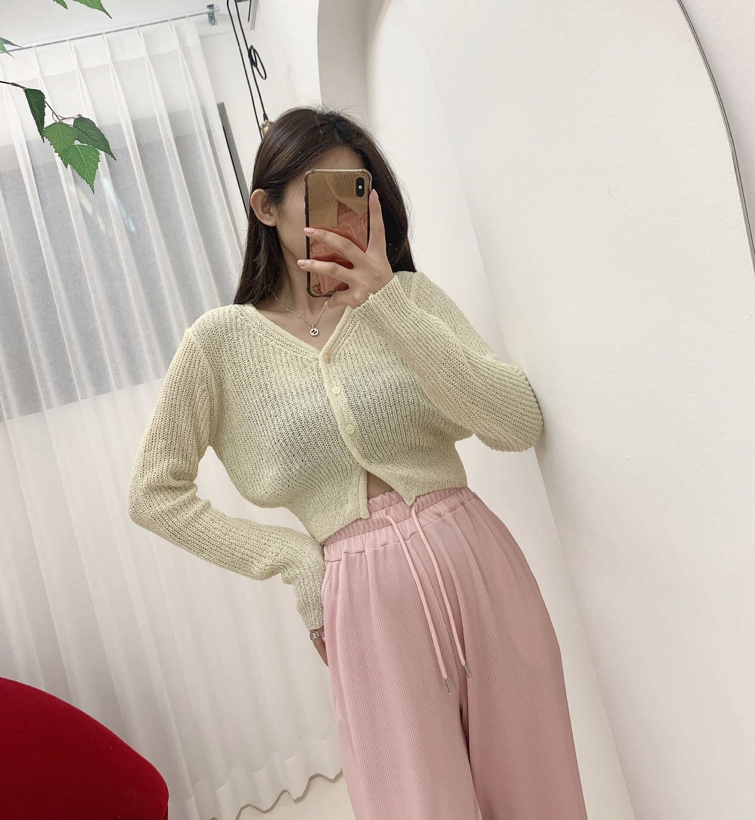 레모나 Y넥 베이지 가디건 [무료배송] 상세 이미지 22