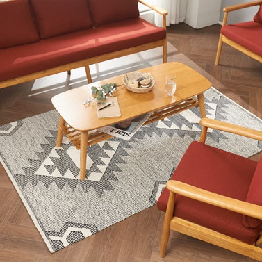 높은 거실 테이블 엔틱 높은 쇼파 테이블 원형 통원목 좌탁