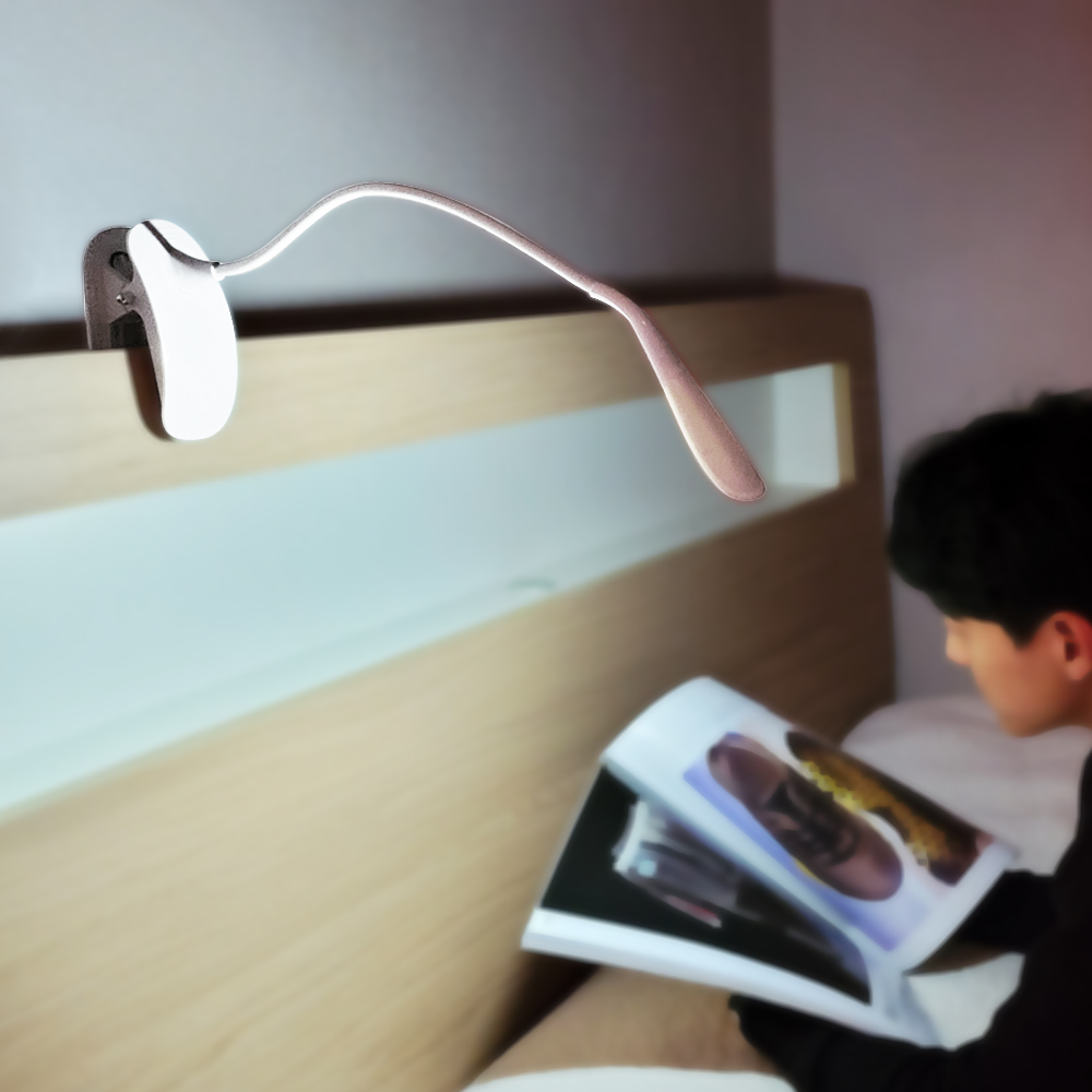 독서등 LED 집게 스탠드 책상조명 침대 미니 북라이트 - 상품 이미지