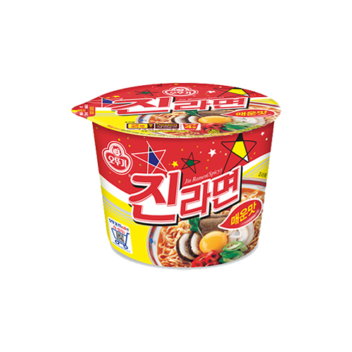 오뚜기 진라면 매운맛 큰컵라면 110g, 12개 이미지 2