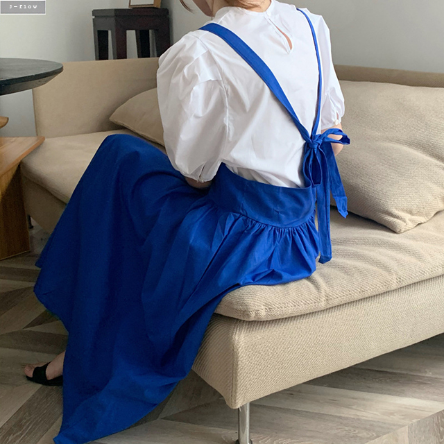에브리 퍼프 코튼 루즈핏 블라우스 2color 여름 봄 레이어드 핀턱 주름 볼륨 제이플로우 - 상세 이미지 4
