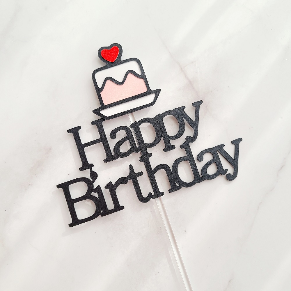 남편생일토퍼 남자친구 생일 자유문구 케이크 토퍼 제작 Happy Birthday 제품 이미지