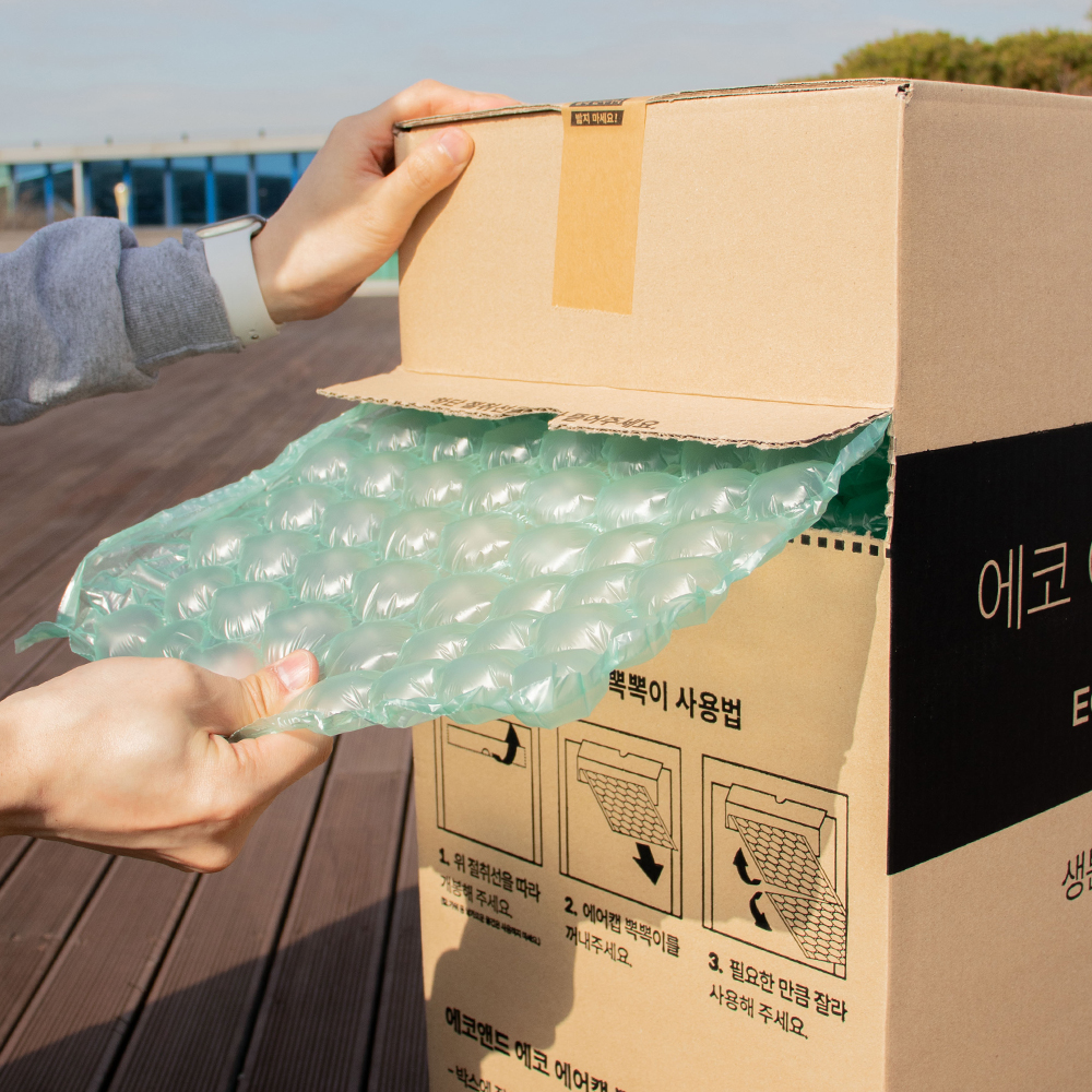 에코 택배 에어캡 뽁뽁이 포장용 완충재 에어쿠션 매트형