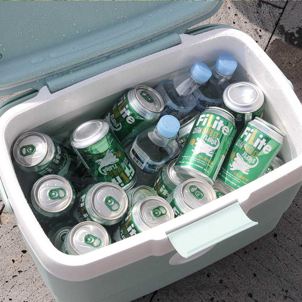 휴대용 보냉 도트 캠핑용 아이스박스 21L