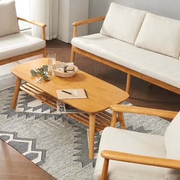 높은 거실 테이블 엔틱 높은 쇼파 테이블 원형 통원목 좌탁