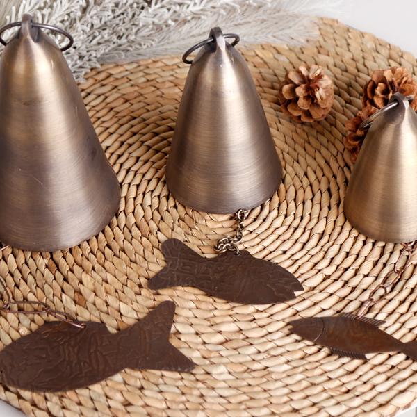 바람소리 대형 물고기 뿔풍경 사찰 현관 풍경종 3종