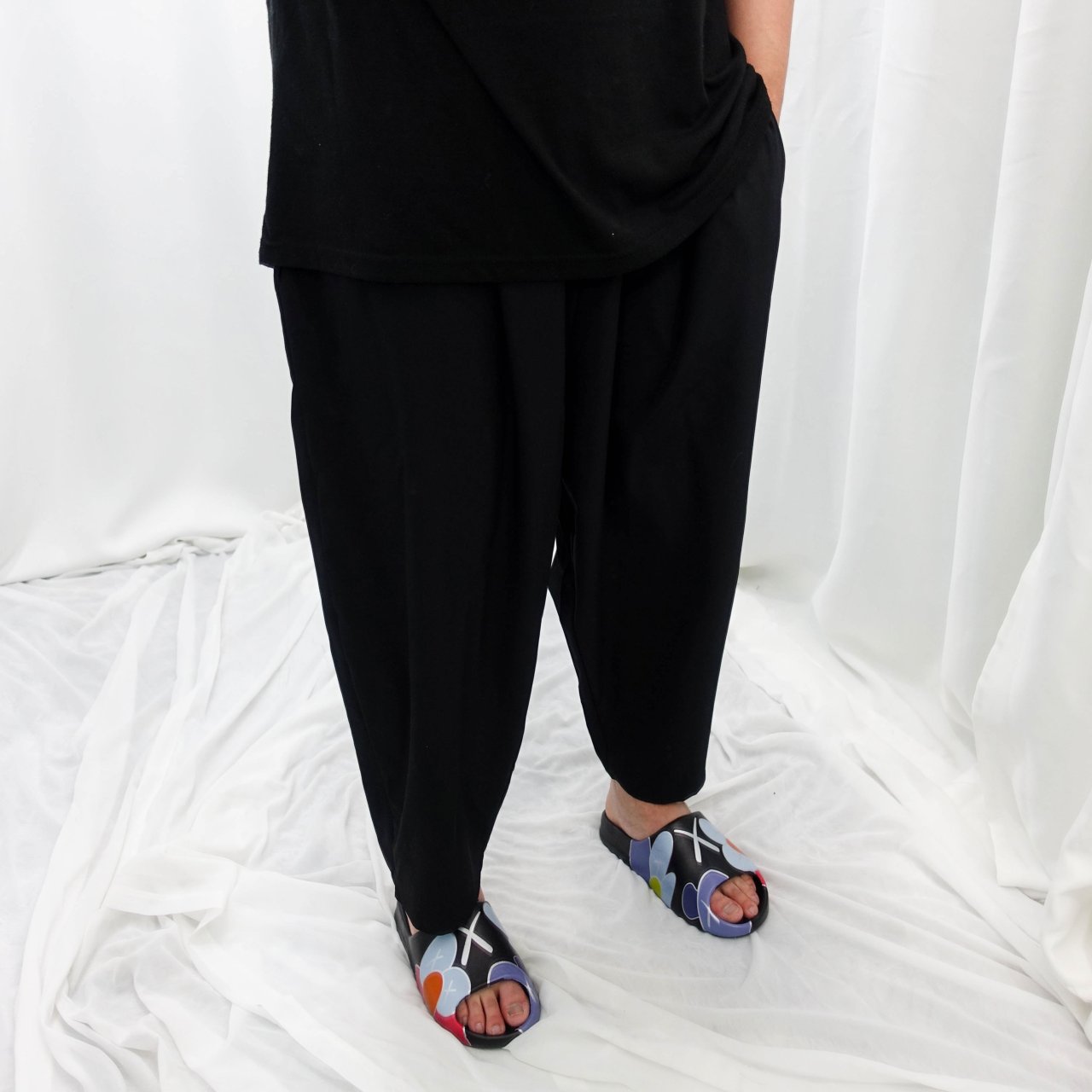 남자 냉장고바지 빅사이즈 와이드 아이스 시원한 여름 쿨 슬랙스 - 상세 이미지 4