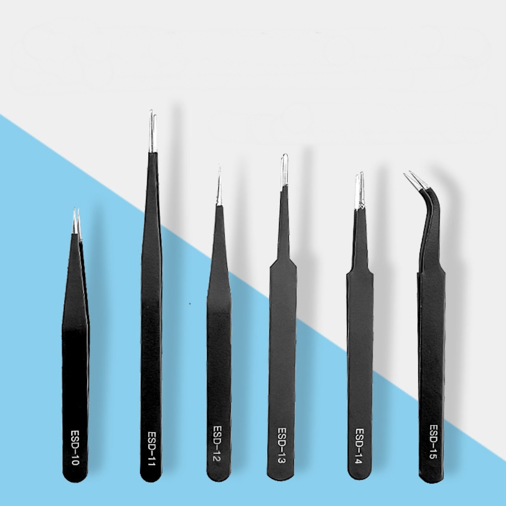다꾸핀셋 정밀 미세 tweezer 스티커 핀셋 집게 다이어리꾸미기 6P 세트 - 메인 이미지