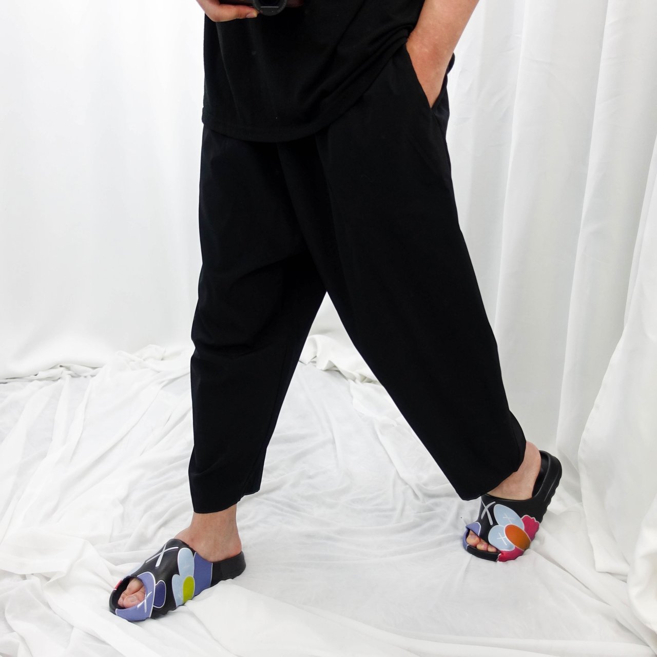 남자 냉장고바지 빅사이즈 와이드 아이스 시원한 여름 쿨 슬랙스 - 상세 이미지 2