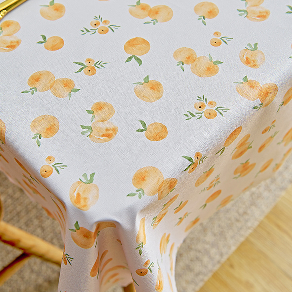 오렌지피치 방수테이블보 2인용 미니 테이블보 레이스 식탁커버 협탁보 방수 캠핑식탁보