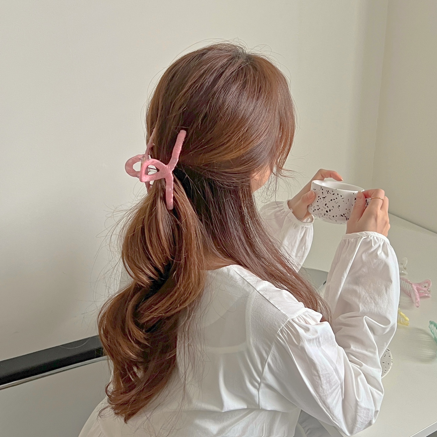 디어벨 [5 type] 봄 페브릭 꼬임 헤어 집게 모음 핀 롱 일자 빅 사이즈 숱많은 긴 올림 머리 대 왕
