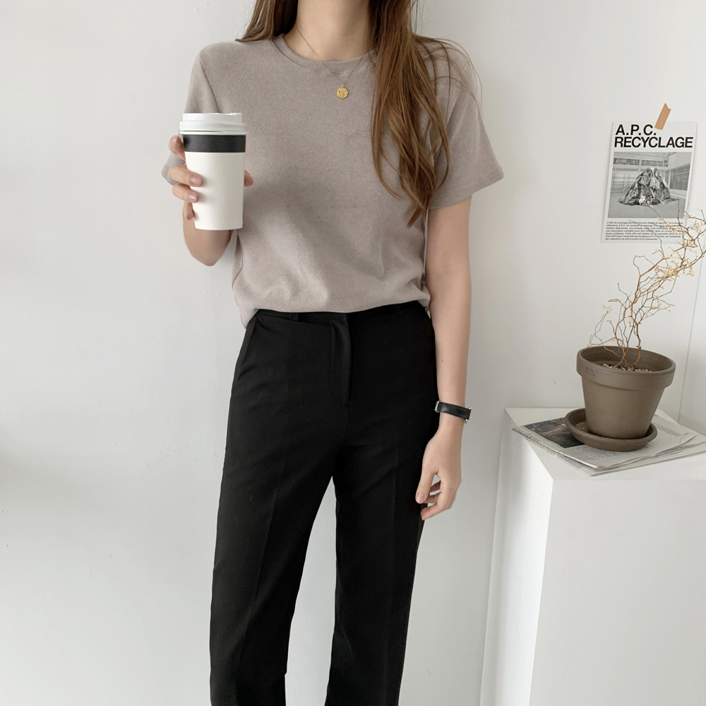 하이웨스트 부츠컷 와이드슬랙스 정장 세미 와이드팬츠 여성 기모바지 겨울 여자슬랙스 통바지 - 상세 이미지 5