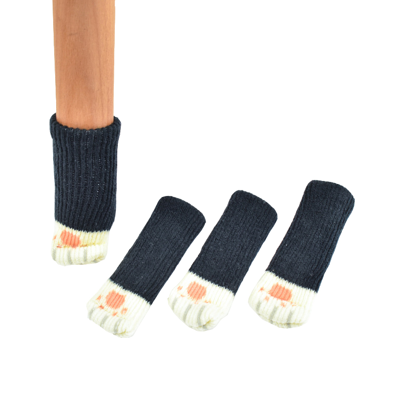 뷰레이터닷컴 고양이 의자커버 식탁다리 4개입 의자발커버 체어슈즈 소음방지