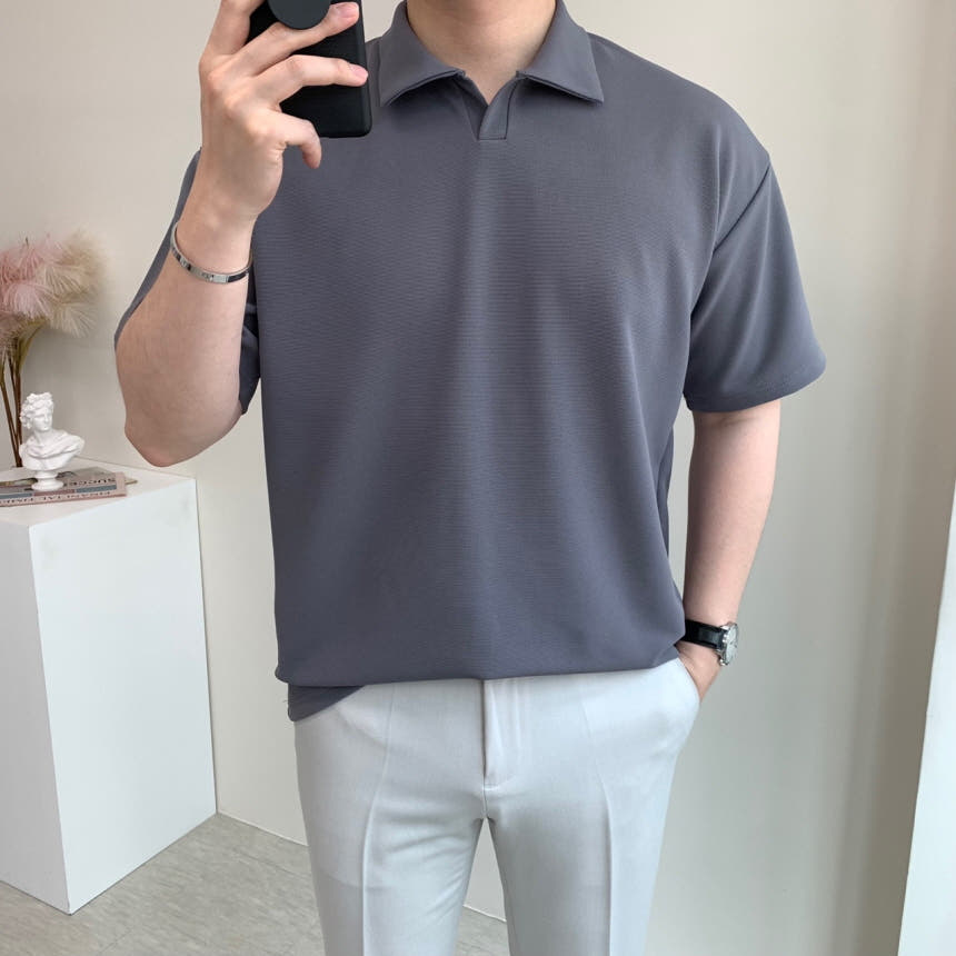 남자카라티 오픈 카라넥 여름 남성 세미 오버핏 반팔 티셔츠 가격 비교 마이클로드 남자카라티 오픈 카라넥 여름 남성 세미 오버핏 반팔 티셔츠
