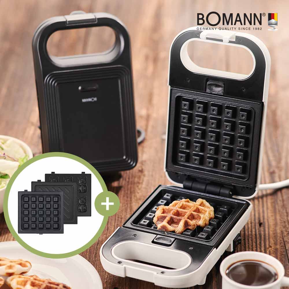 보만 3in1 곰돌이 샌드위치 와플메이커 판교체형 화이트 RM1361W