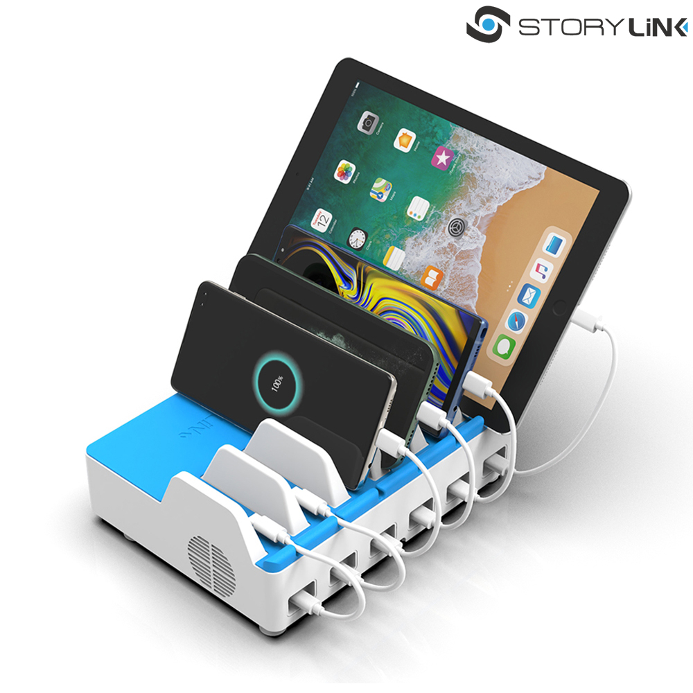 PD 고속 멀티 충전기 업소용 C타입 6포트 180W /갤럭시, 아이폰 호환