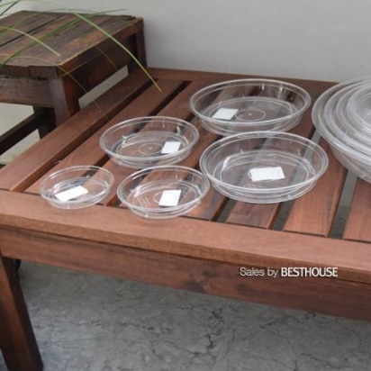 플라스틱 화분 받침대 투명 화분 받침 화분 물 빠짐 15cm - 상세 이미지 3