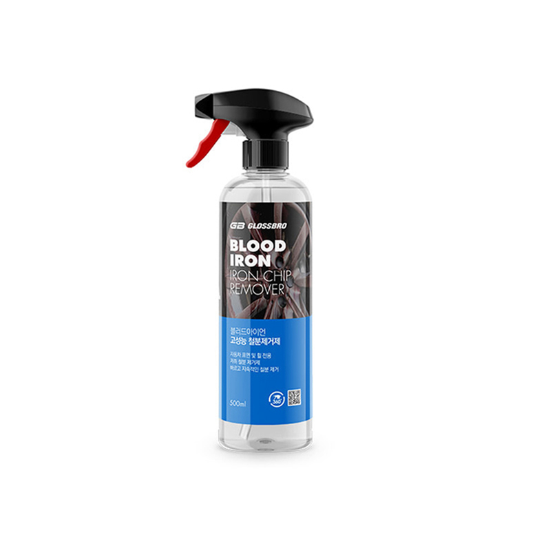자동차 철분제거제 글로스브로 블러드아이언 철분제거제 500ml 휠 도장 녹제거 세차용품 - 상품 이미지
