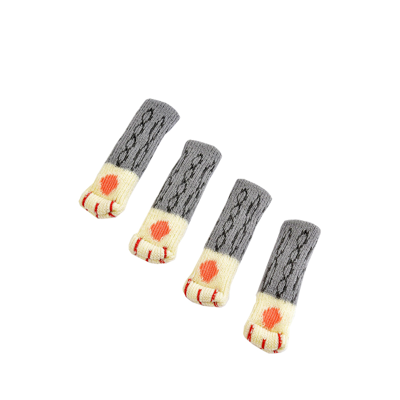 뷰레이터닷컴 고양이 의자커버 식탁다리 4개입 의자발커버 체어슈즈 소음방지