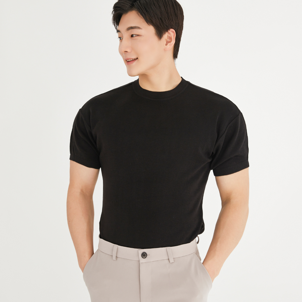 머슬핏 티셔츠 경량 반팔 니트 어깨 넓어보이는 스타일 남성 패션 티셔츠 리뷰