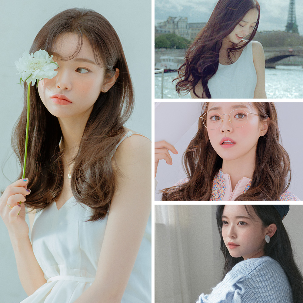 핑크에이지 오픈반가발 모음전 24종 여성 가발 패션가발 부분가발 웨이브 반가발 긴머리가발 - 상품 이미지