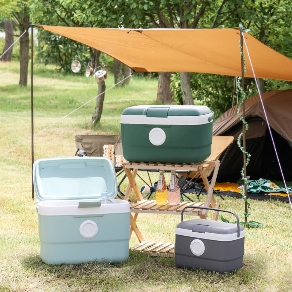 캠핑 차량용 차박 쿨러백 런치백 보온 보냉 낚시 도트 아이스박스 25L