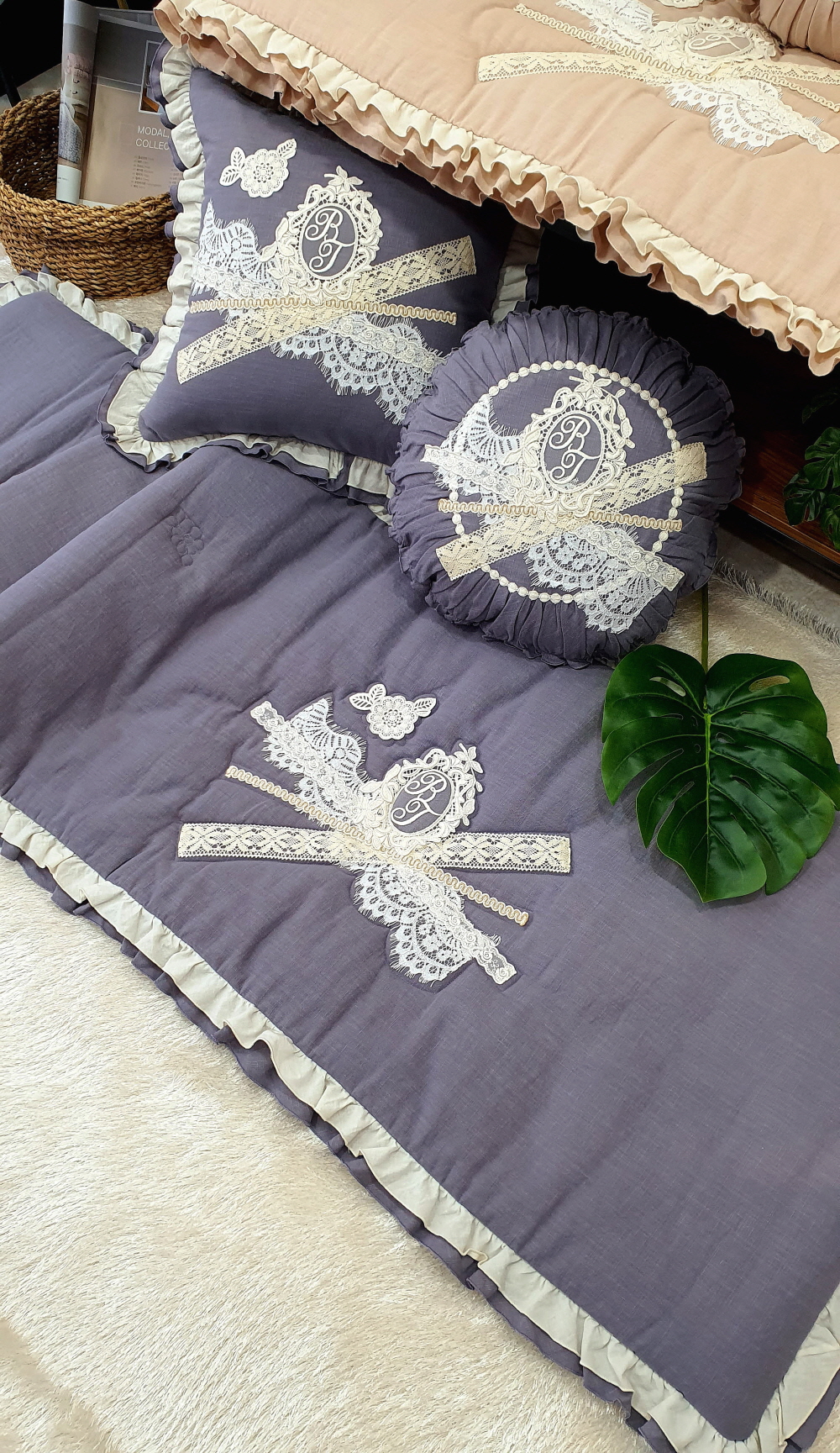 린넨레이스 프릴 쇼파패드4인용 3인용 돌쇼파패드 맞춤제작