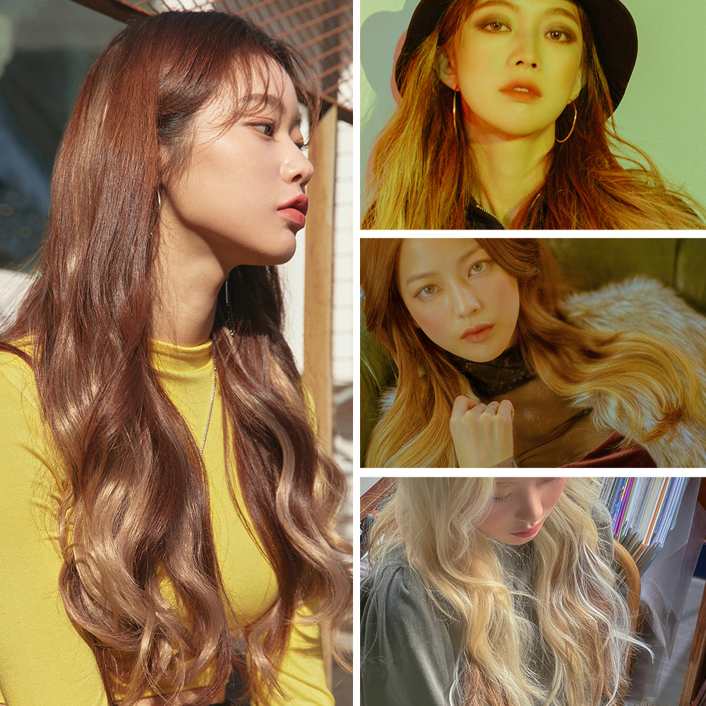 핑크에이지 컬러피스 모음전 브릿지 투톤염색 부분가발옴브레발레아쥬 솜브레 - 상품 이미지