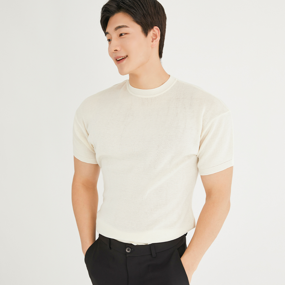 머슬핏 티셔츠 경량 반팔 니트 어깨 넓어보이는 스타일 남성 패션 티셔츠 리뷰