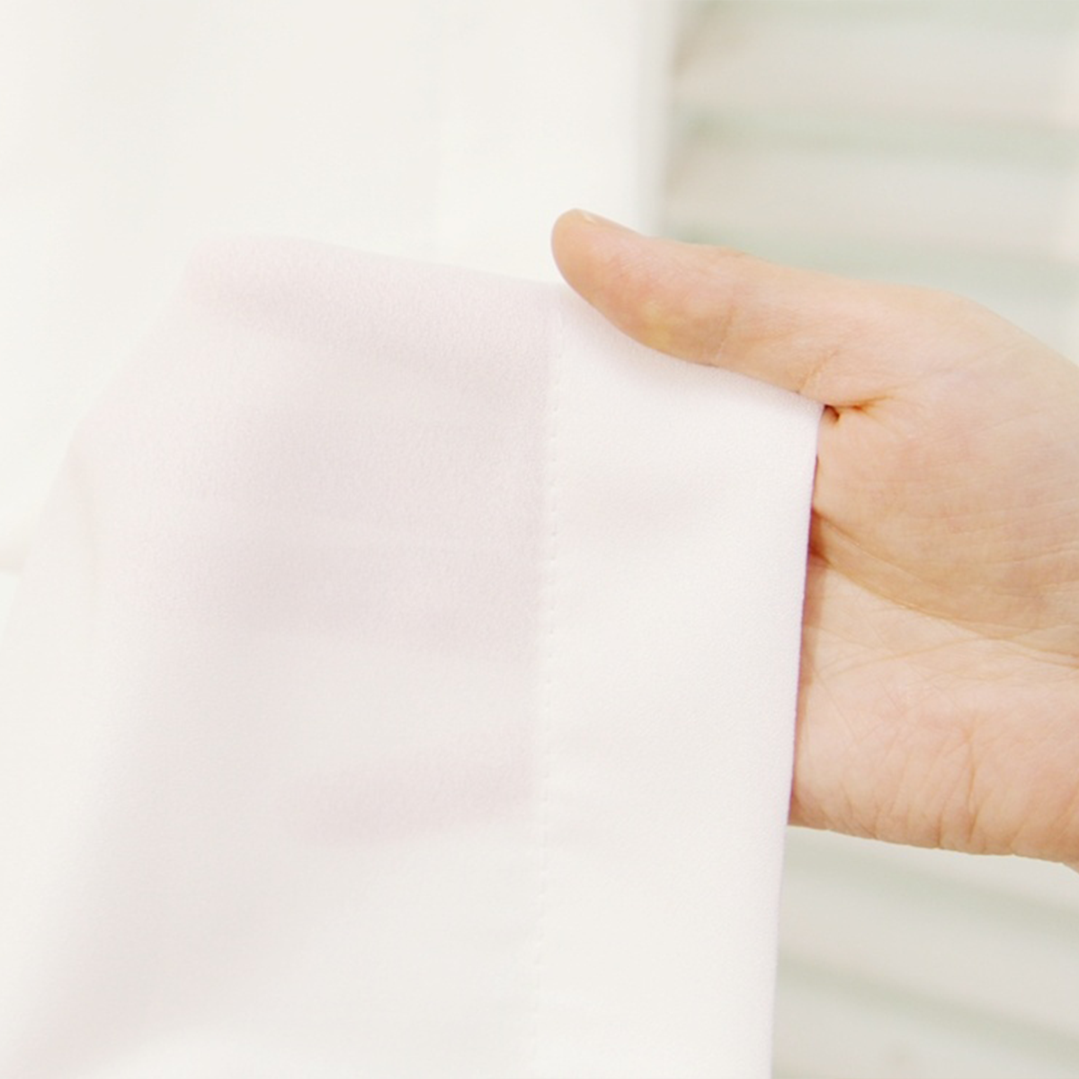 아르일랑 쉬폰 차르르 커튼 1cm 민자 타입 일반심지 금속핀 기본 심플쉬폰 화이트