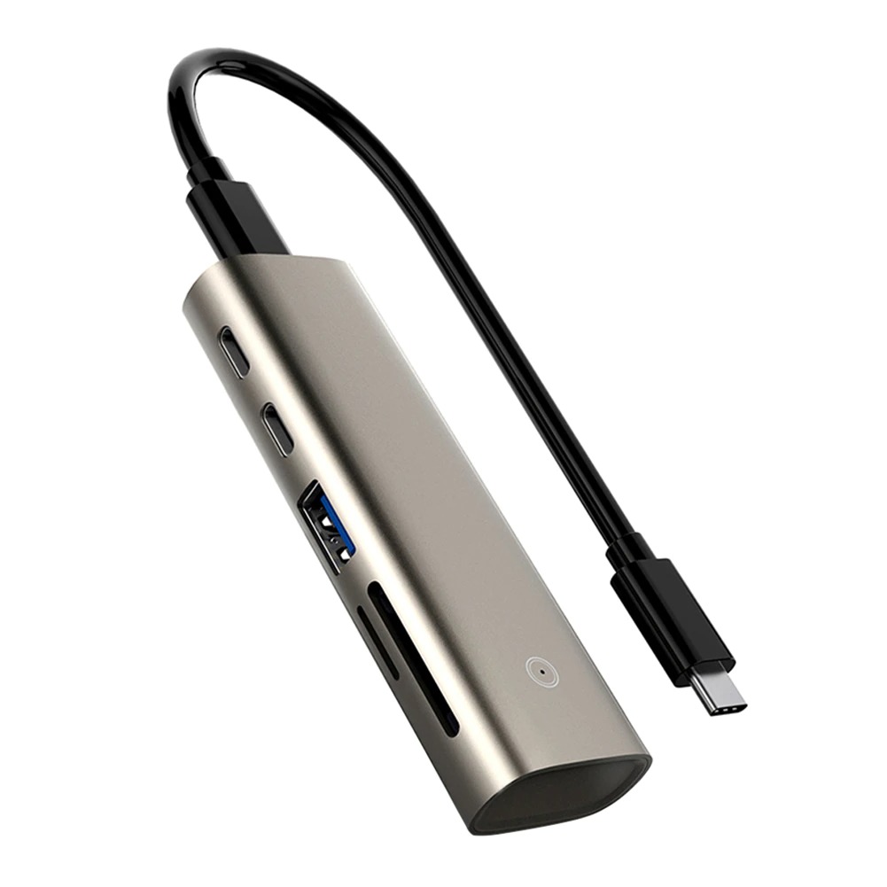 6 in 1 C타입 케이블 분리형 멀티허브 USB3.1 GEN2 - 상품 이미지