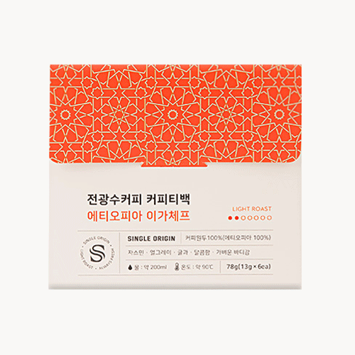 전광수커피 티백커피 에티오피아 이가체프(예가체프) 6개입, 1개 - 상품 이미지