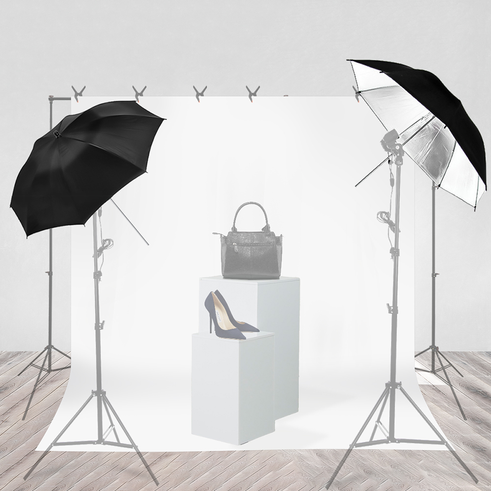 반사판 엄브렐라 사진 촬영 조명판 조명 디퓨저 휴대용 확산판 반사면 실버-블랙