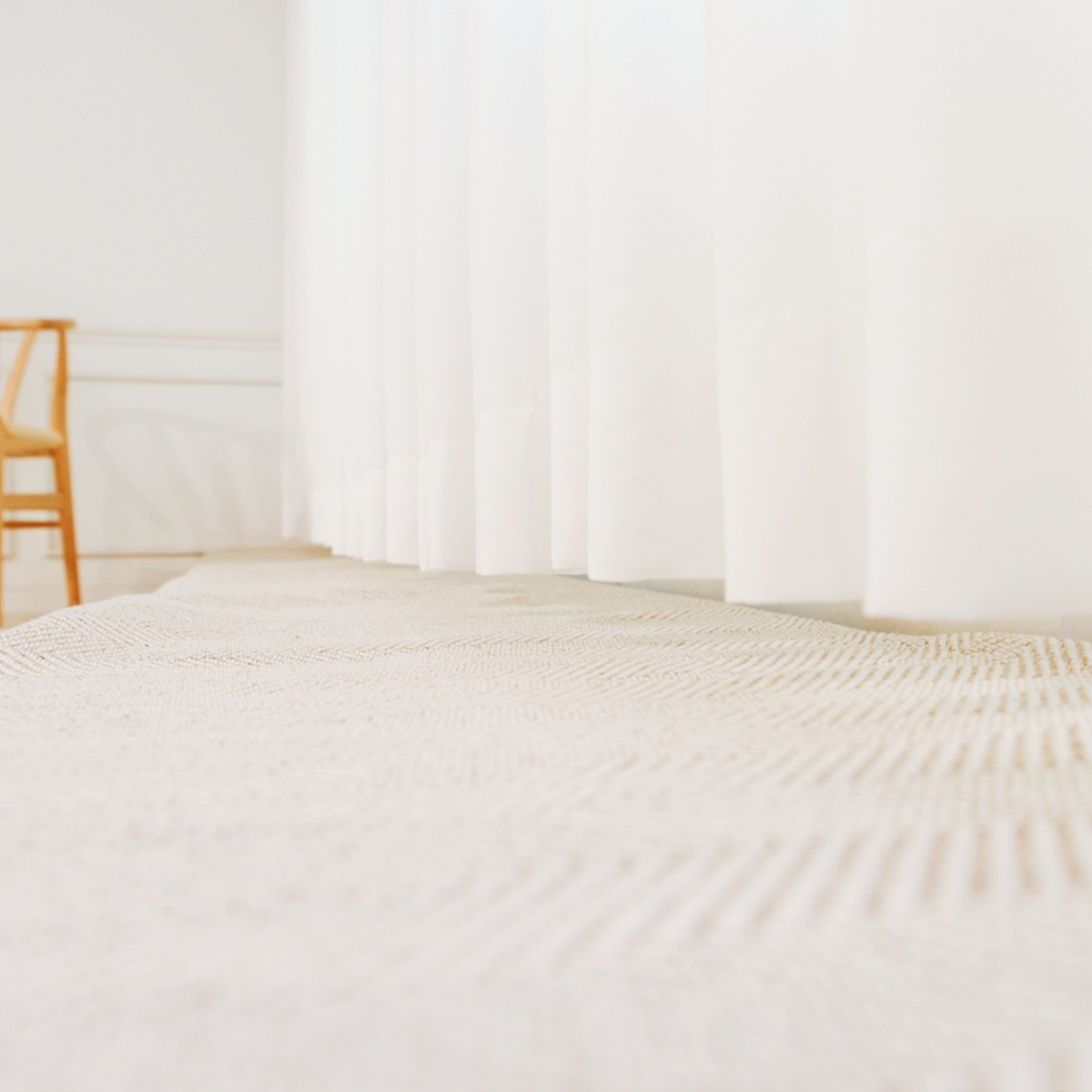 아르일랑 쉬폰 차르르 커튼 1cm 민자 타입 일반심지 금속핀 기본 심플쉬폰 화이트