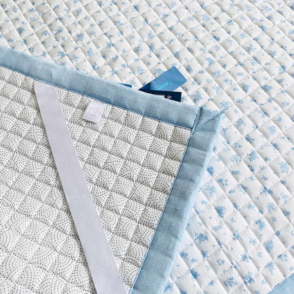 고정밴딩냉감패드 송화침장 시원한 플라워패턴 슈퍼냉감 여름침대패드